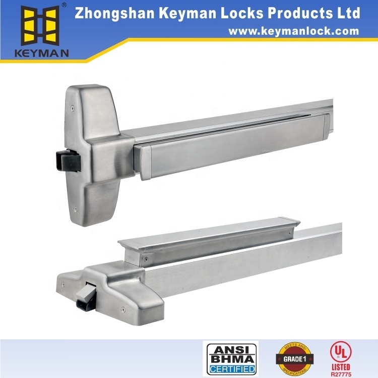 KEYMAN ANSI BHMA Grade 1 Fire Door Panic Bar Exit Device Rim Device for Emgerncy Swing Fire Door U.L  CUL 3H