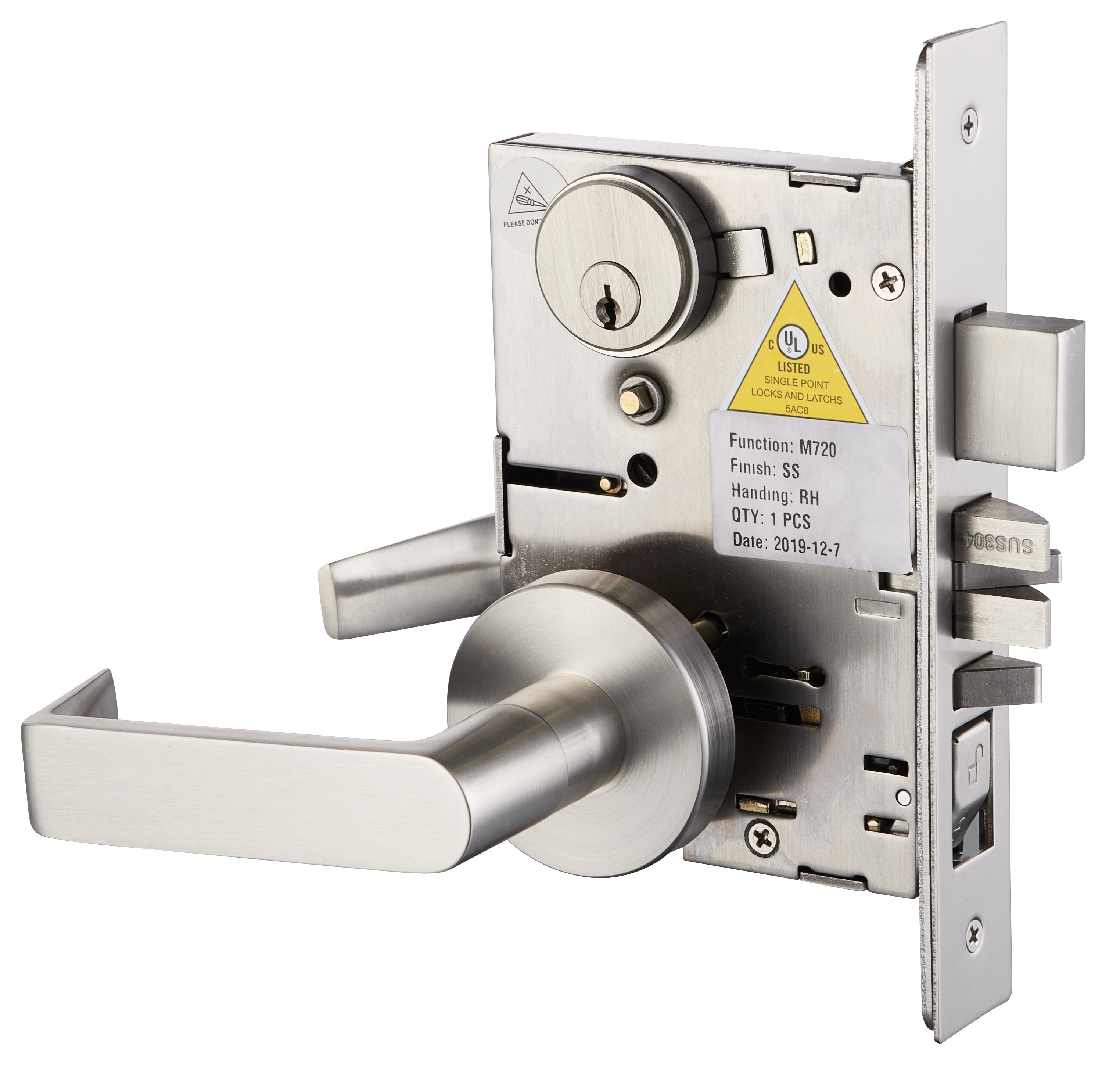 KEYMAN ANSI American Mortise Lock F20 Apartment can be Electronic Mechanism with Solenoid U.L Fire Rated 3H ANSI/BHMA Grade 1