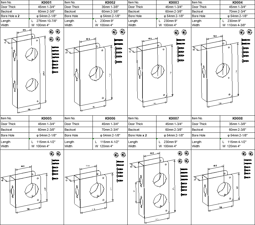 KEYMAN Door Thick 1-3/4