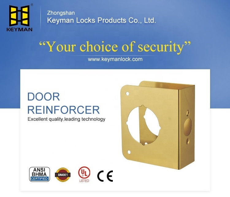 KEYMAN Lock Reinforcement 1-3/4 inch Thick by 2-3/4 inch Backset 2-1/8 inch Bore reinforcer door lock guards