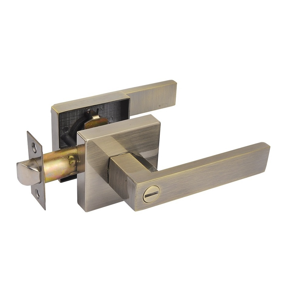 KEYMAN Square Lever Set Heavy Duty Stainless Steel High-end Lever Tubular Latch Passage Door Handle Lock