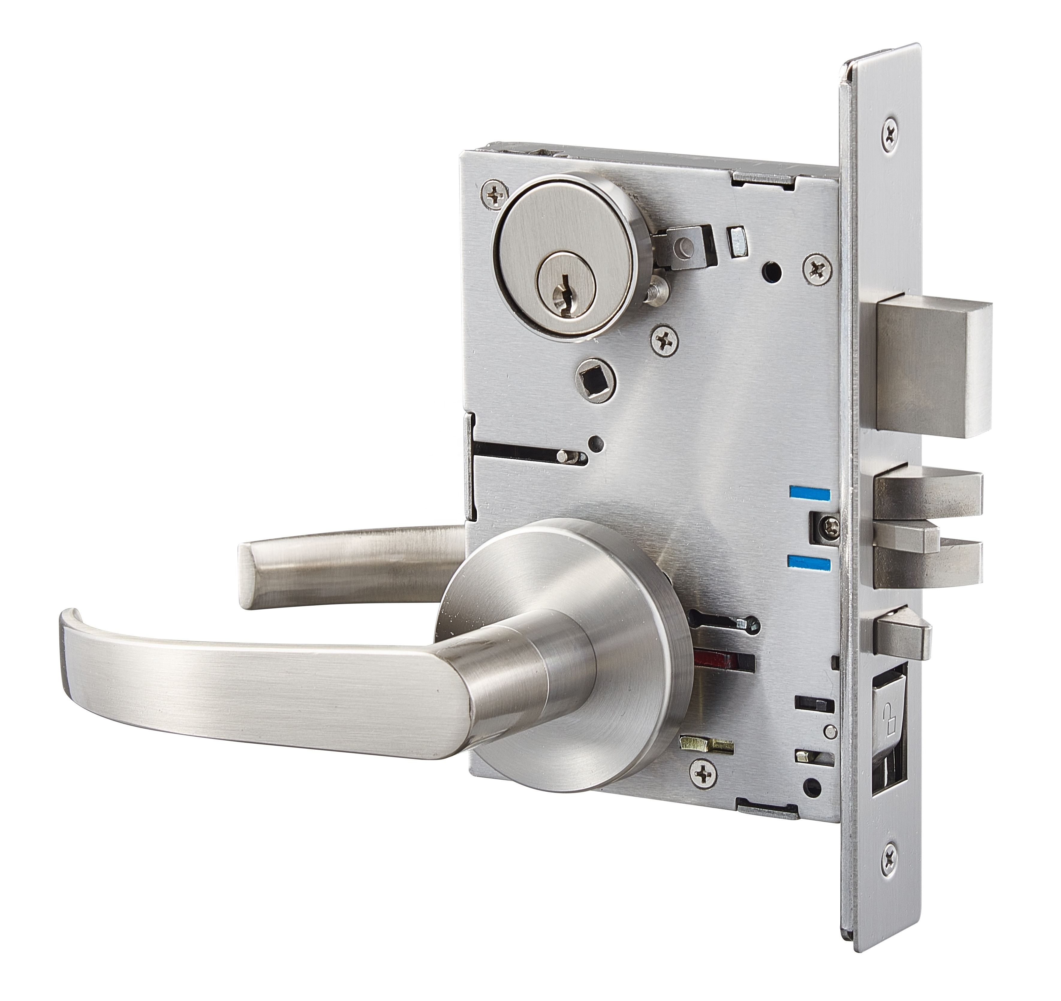 KEYMAN American Top Security Mortise Cylinder Office Entry Door Lock ANSI/BHMA A156.13 Grade 1 U-L