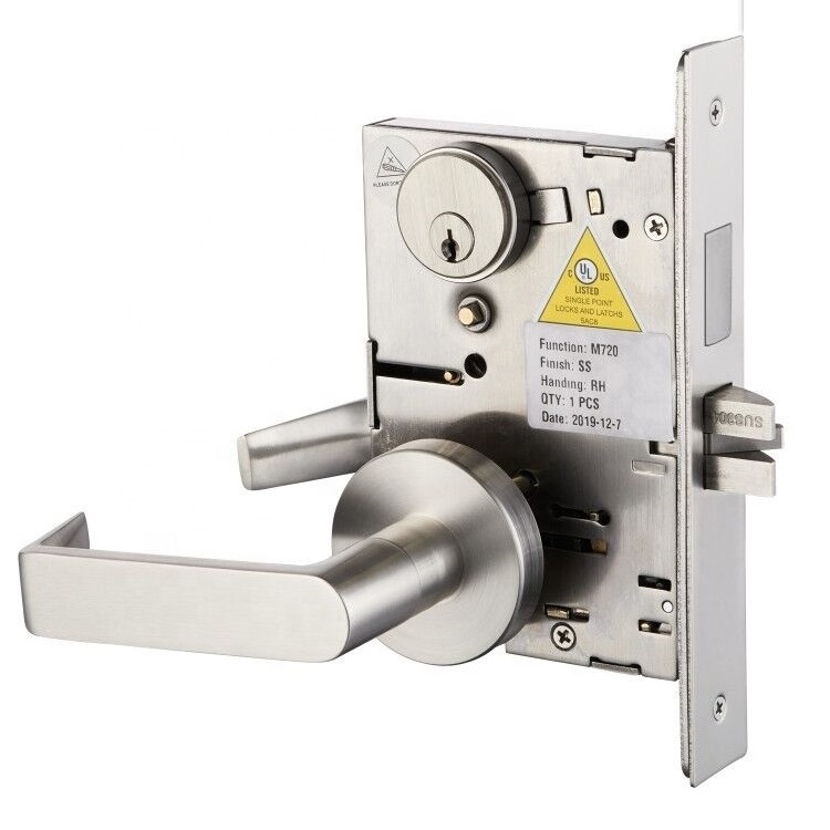 KEYMAN US Front Door Public Safety lock F07 Warehouse U.L Fire Rating 3H ANSI