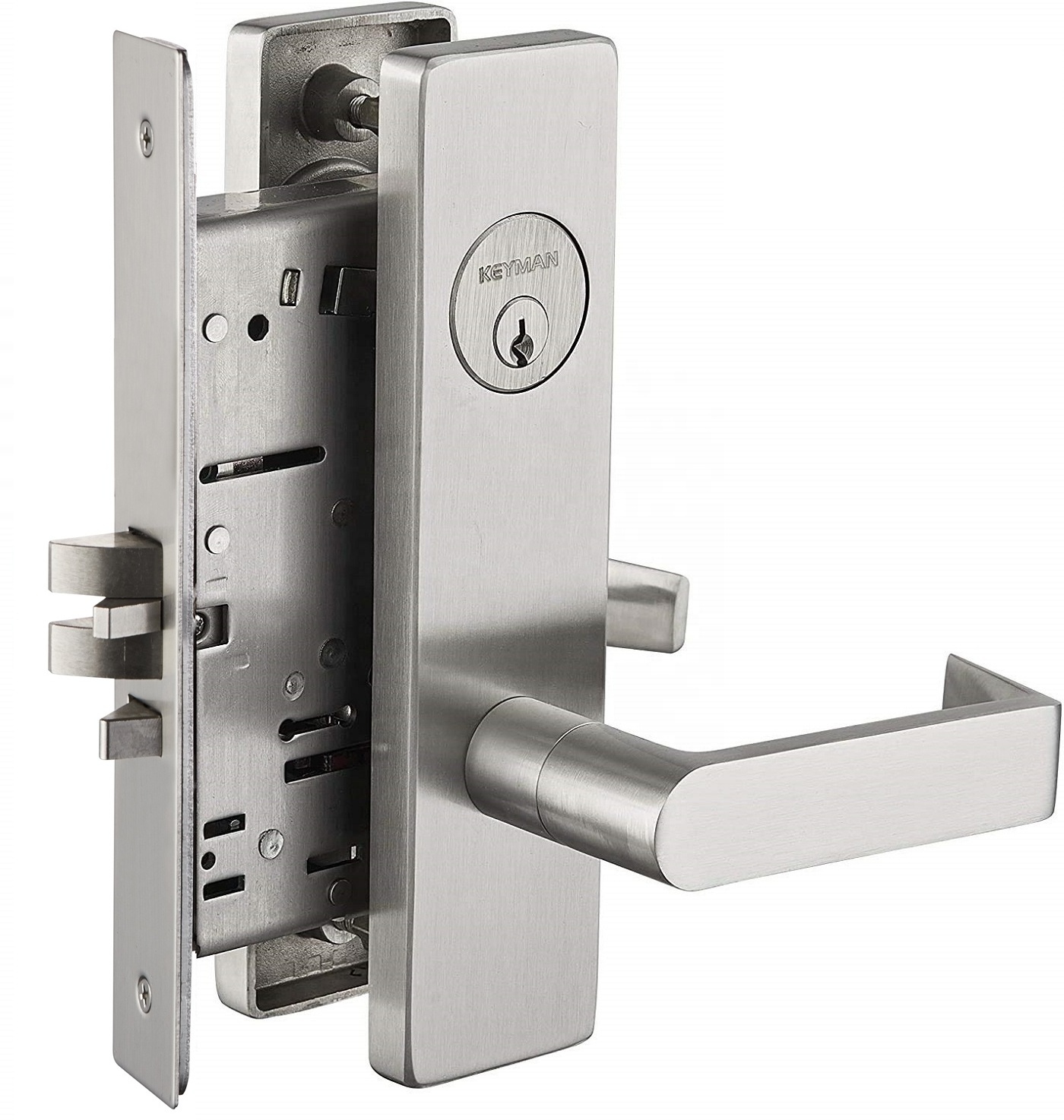 KEYMAN American Top Security Mortise Cylinder Door Lock ANSI Grade 1 U.L  BHMA Swing door fire lock