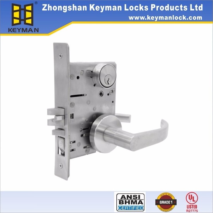 KEYMAN Commercial  Extra Heavy Duty Mortise Lockset F20 Apartment American Standard Ansi Bhma Grade 1