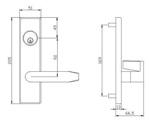 KEYMAN American Top Security Mortise Cylinder Door Lock ANSI Grade 1 U.L  BHMA Swing door fire lock