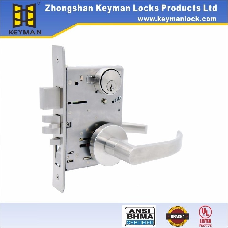 KEYMAN Commercial  Extra Heavy Duty Mortise Lockset F20 Apartment American Standard Ansi Bhma Grade 1