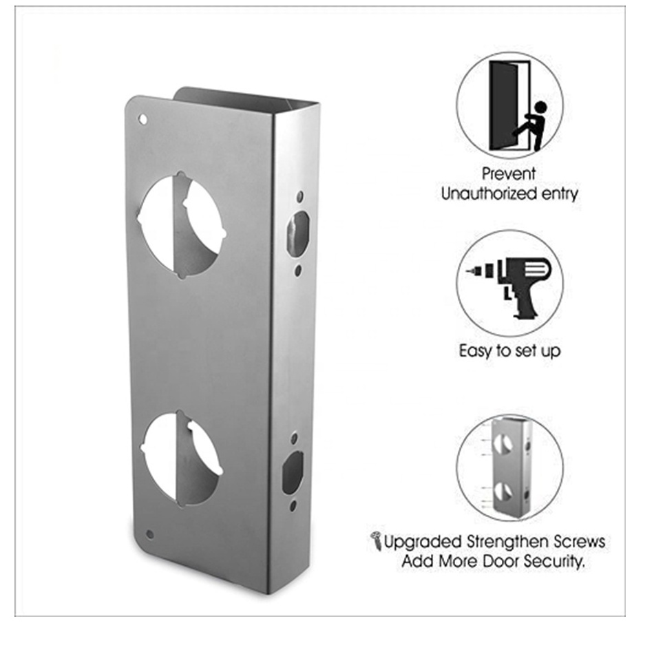 KEYMAN Security Door Lock Reinforcement Door Steel Reinforcerment Lock for Wood and Steel Front Door