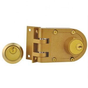 KEYMAN Jimmy Proof Rim Dead Lock Double Cylinder Rim Door Lock