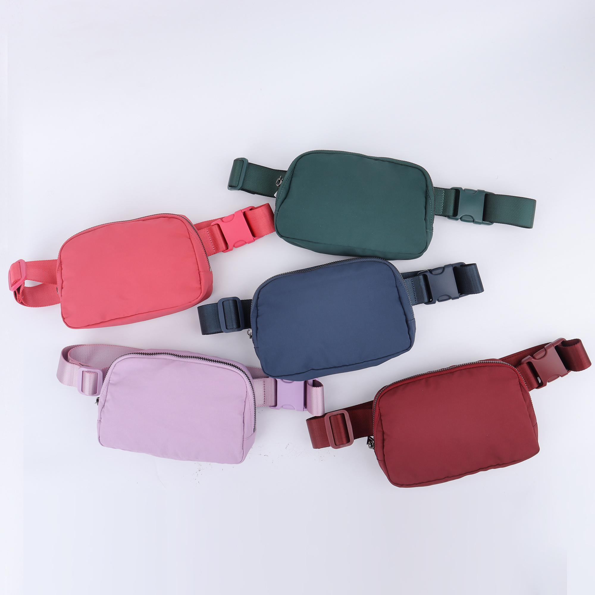 Women Crossbody Messenger Waist Pouch Custom Waterproof Nylon Fanny Pack Outdoor Running Jogging Sport Waist Bag