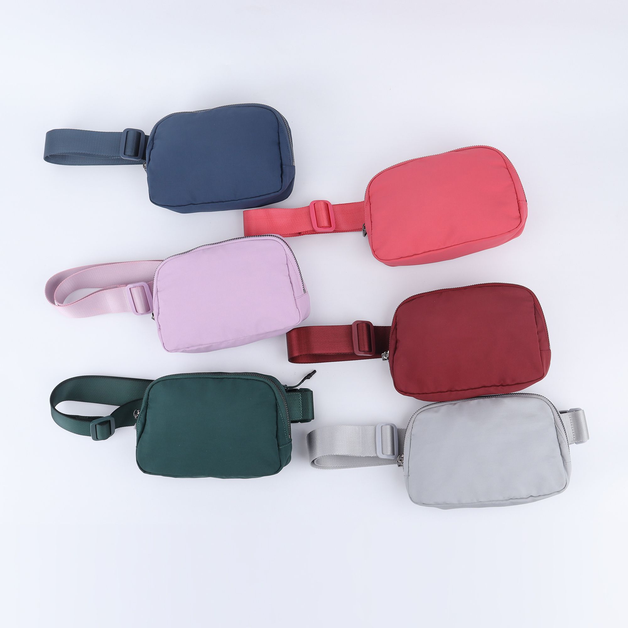 Custom Lightweight Waterproof Women Outdoor Crossbody Square Running Bum Bag Fanny Pack Nylon Pouch Waist Bag Men Chest Bags