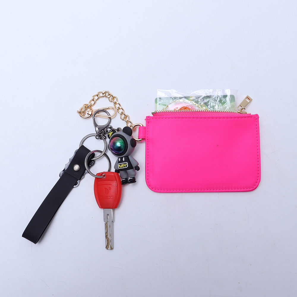 Coin Purse Cute Mini Nylon Wallet Bag Keychain Pocket Pouch Bag Coin Purse Money Bag For Women Ladies Girls Change Purse Wallet