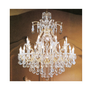 Custom living room 30 lights large tradition best crystal Maria Theresa chandelier lighting