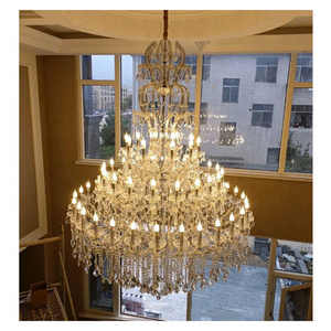 Hot selling promotional custom luxury hotel gold large Maria Theresa crystal chandelier pendant lights