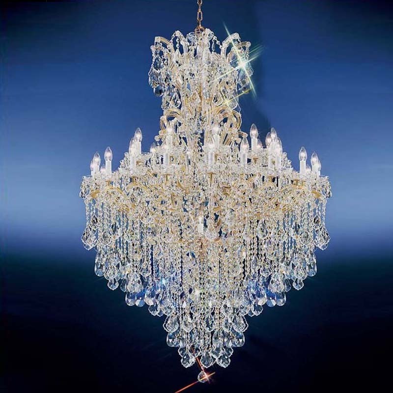 Customization Long rarin crystal drop maria theresa crystal chandelier hotel decoration hallway maria theresa chandelier