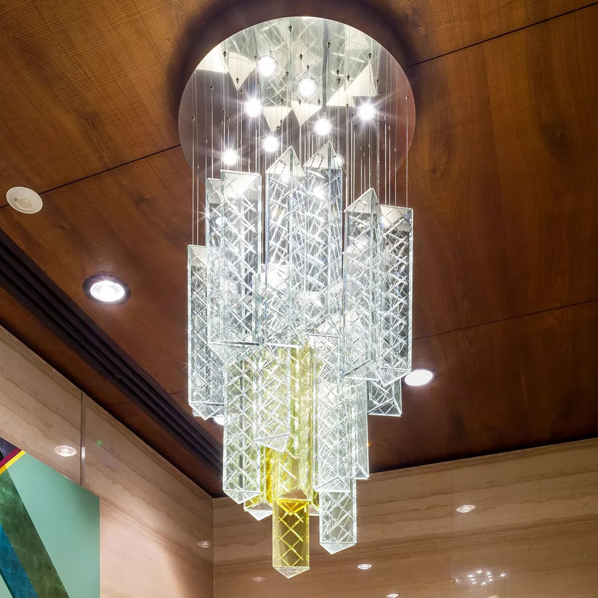 Custom ceiling long lighting bubble glass Modern pendant chandelier luxury light farm house chandelier