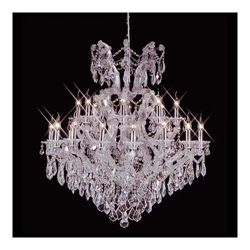 custom traditional 24 lights two layers maria theresa 30 arm entry chandelier for villa luxury crystal chandelier