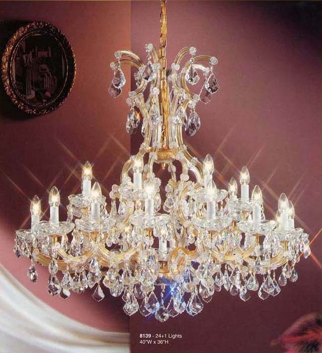 Keyming lighting wholesale modern weddings 100 cm K9 gold small Maria Theresa crystal chandelier