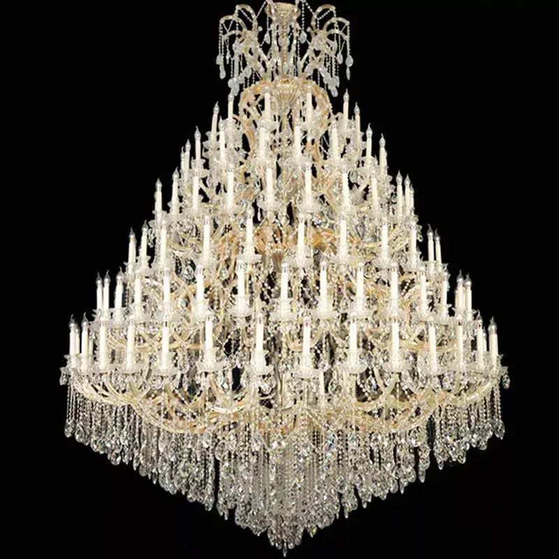 Customization Long rarin crystal drop maria theresa crystal chandelier hotel decoration hallway maria theresa chandelier