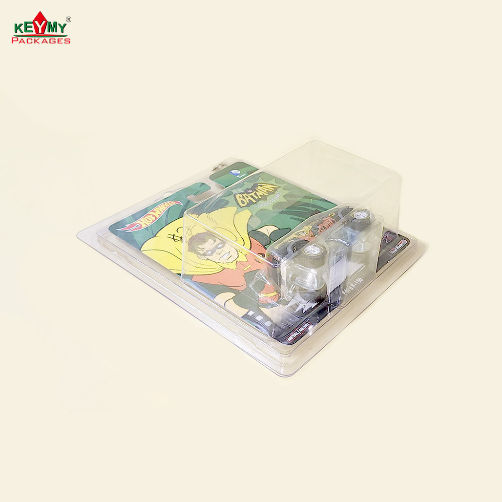 custom clear Disposable blister with paper card for hot wheel toy cars from Shenzhen