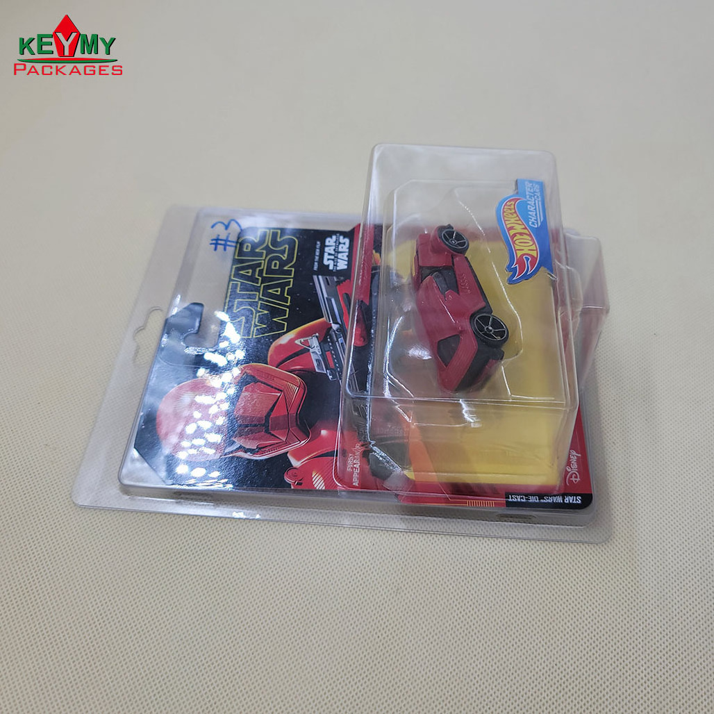 2022 Hot wheels display case plastic card case blister pack box toy car blister packaging hot wheels protector with paper card