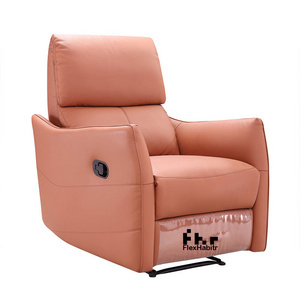 Grain leather power reclining movie theater sofa vip seating room furniture single electric recliner theater chair cinema