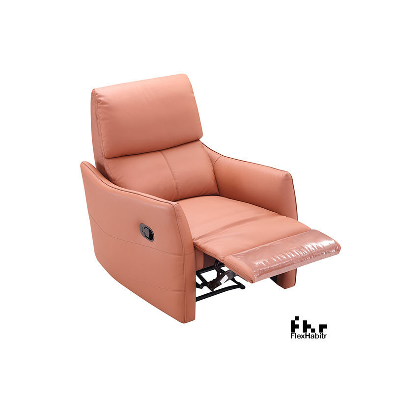 Grain leather power reclining movie theater sofa vip seating room furniture single electric recliner theater chair cinema