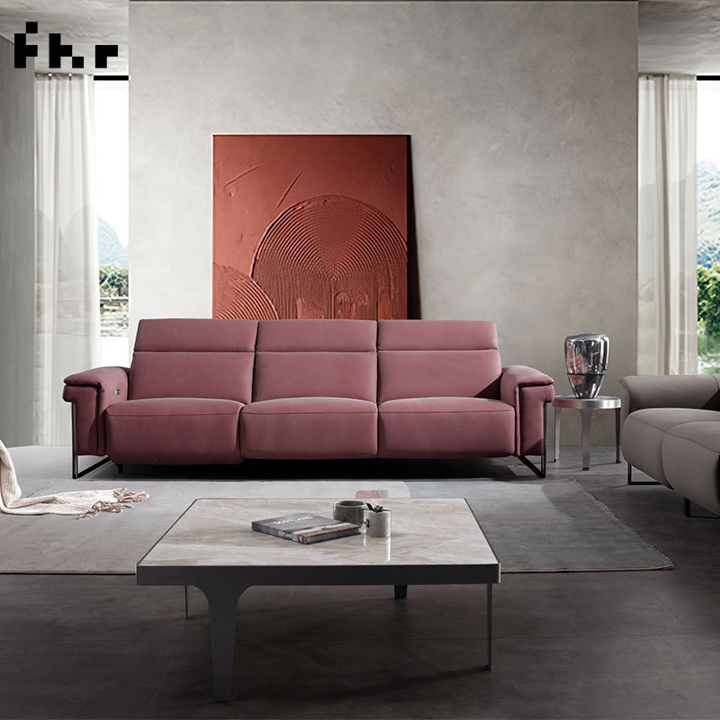 Hot Sell Sectionals Pink Reclining Sofa Comfortable Leather Recliner Sofa  Couch Living Room recliner sofa electric