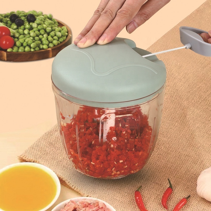 500/900ML Multifunctional Kitchen Food Chopper Mini Garlic Masher crusher Portable Meat Grinder Vegetable Chopper for Kitchen