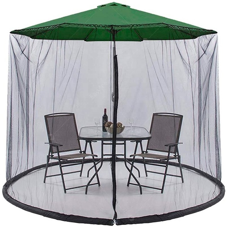 300x230cm Mosquito Net Prevent Insect With Zipper Outdoor Camping Picnic Desk Umbrella Summer Cover Mesh