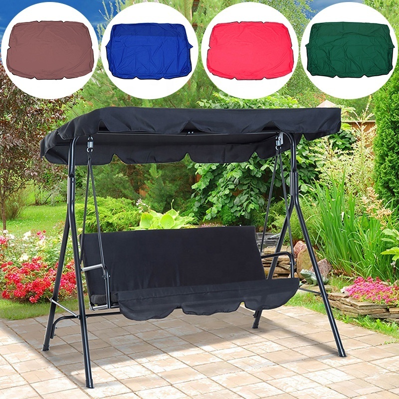 2pcs/set Garden Chairs Patio Swing Cover Set Waterproof Oxford Fabric Swing Canopy Seat Top Cover +Seat Cover (No Swing Chair)