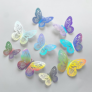 12pcs Retail Pack Butterfly Wall Sticker for Wall Decoration Balloon Garland Arch Kits Party Decor Supplies Butterfly Stickers