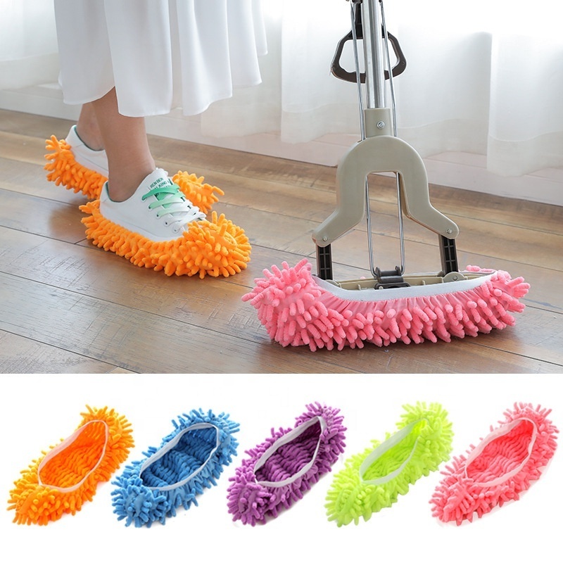 Dust Cleaner Grazing Slippers House Bathroom Floor Cleaning Mop Cleaner Slipper Lazy Shoes Mop Cover Microfiber Duster Cloth