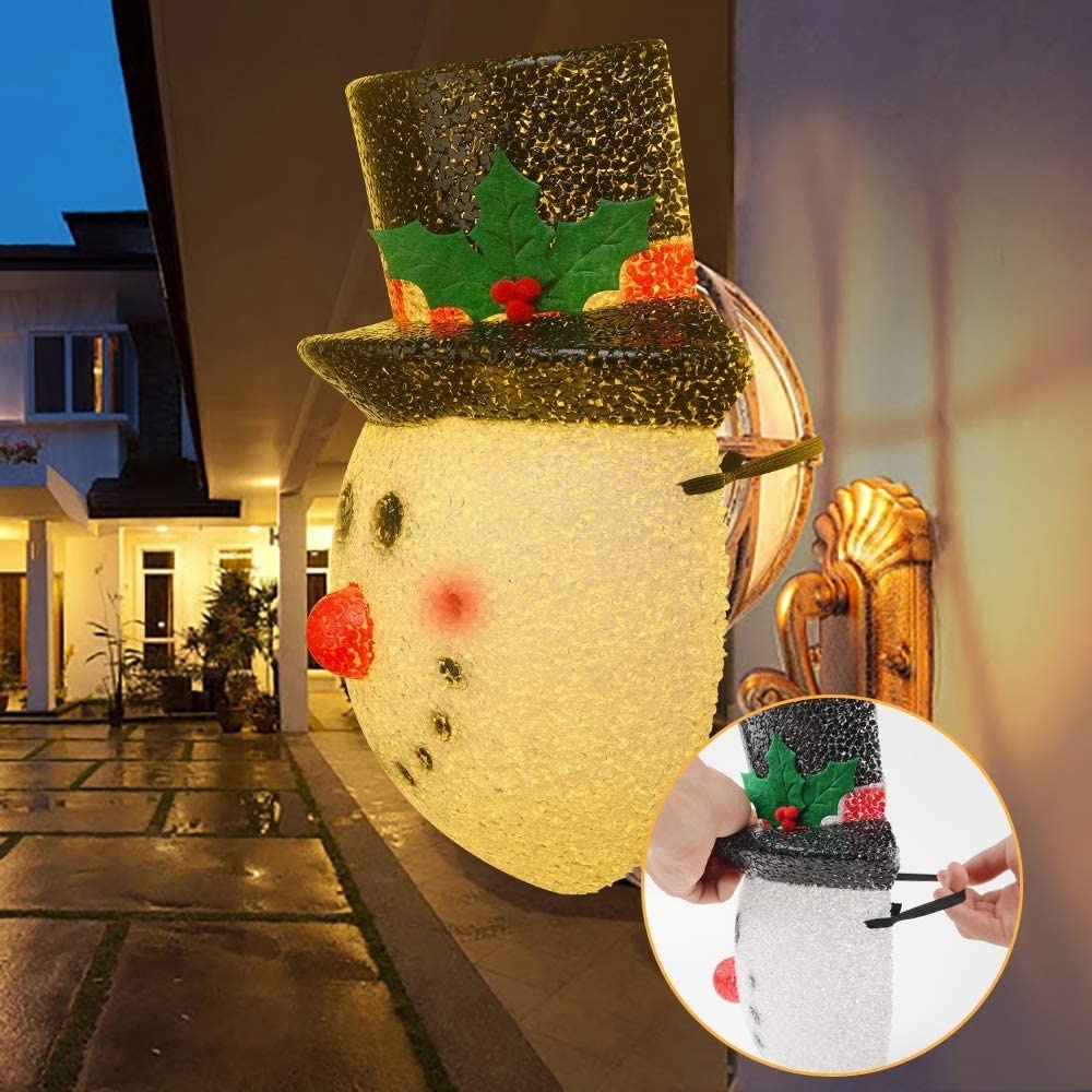 Snowman Christmas Porch Light Covers Snowman Decorations Holiday Light Covers for Porch Lights Outdoor Christmas Decorations