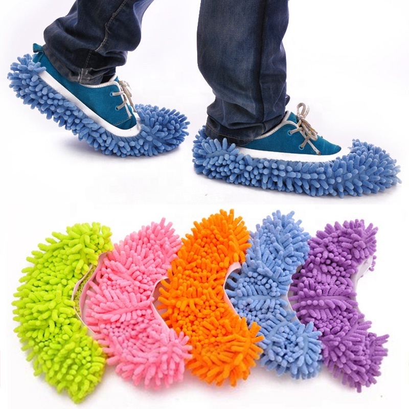 Dust Cleaner Grazing Slippers House Bathroom Floor Cleaning Mop Cleaner Slipper Lazy Shoes Mop Cover Microfiber Duster Cloth