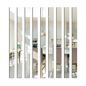 10pcs Simple Lines Acrylic 3D Wall Stickers DIY Background Mirror Strips Ceiling Waist Line Living Dining Room Art Home Decor