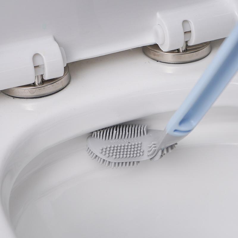 Golf Bendable TPR Toilet Flexible Soft Brush Head Long Handle Toilet Cleaning Brush Home Bathroom Hanging Brush