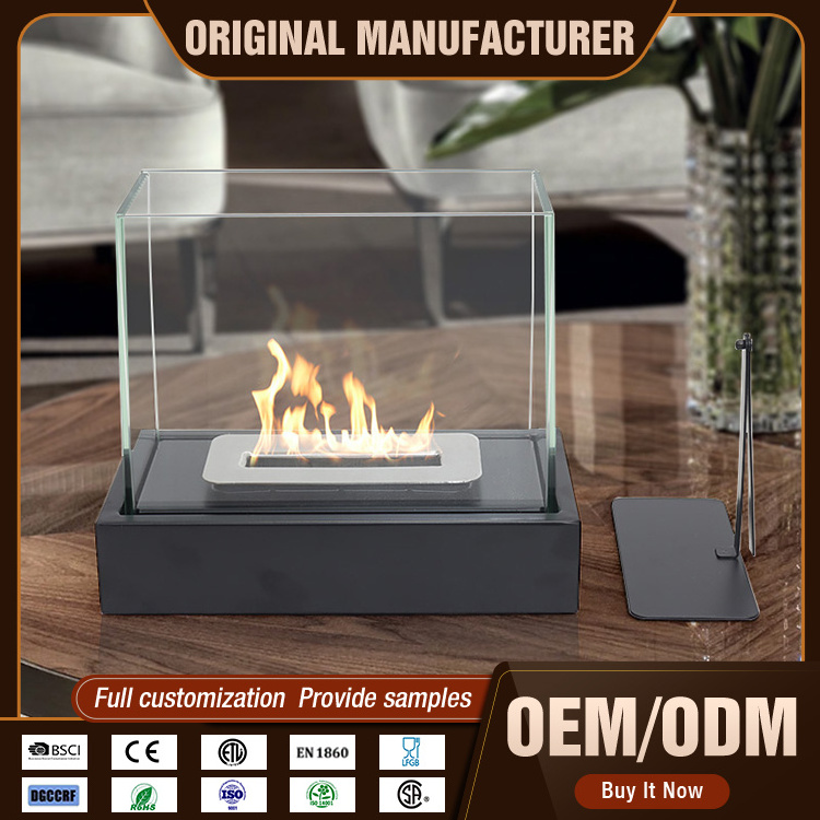 Ethanol Burner Table Top Indoor Home Bioethanol Alcohol Burning Portable Small Tabletop Fireplaces