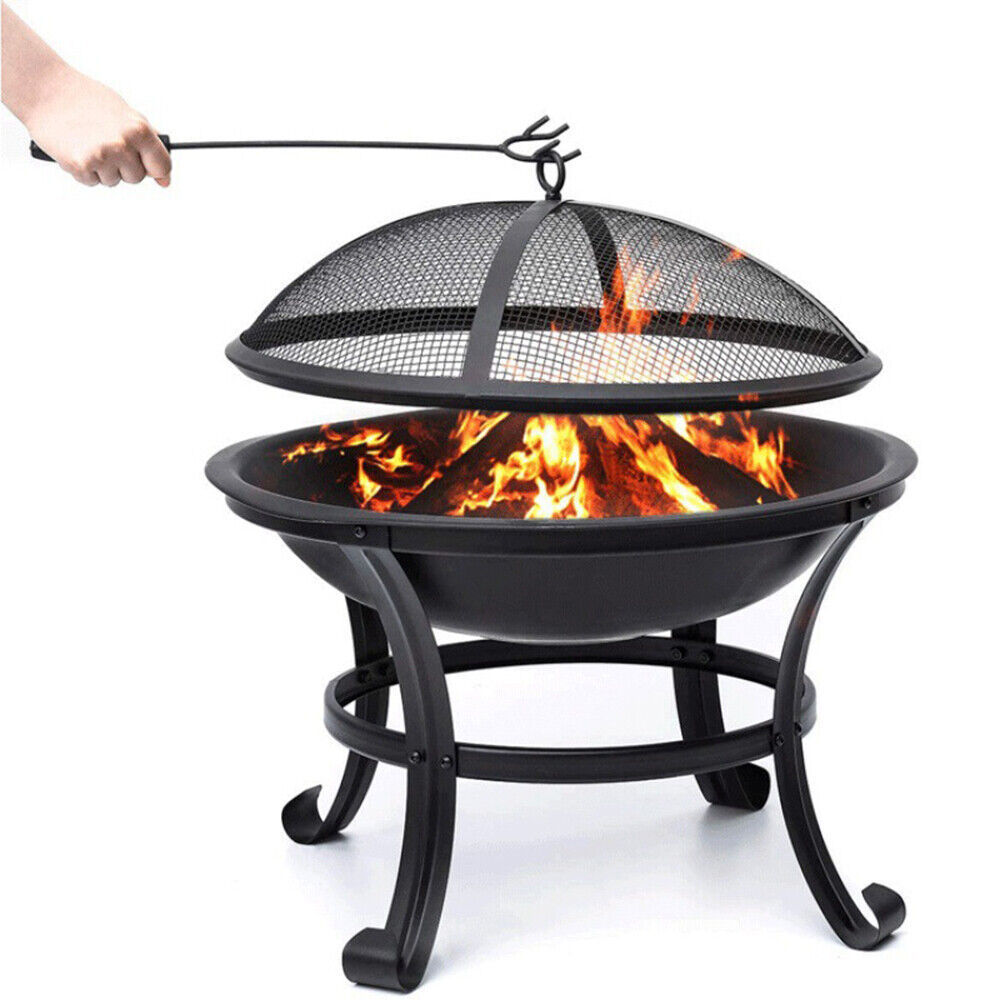 KEYO Outdoor Camping Wood Burning Fire Pit Firepit with Poker