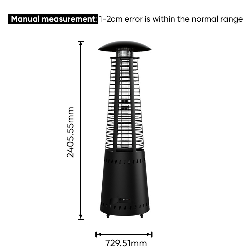 KEYO Manufacturer 14Kwh  Electric Fan Operated Black German Stove Eco Wood Burning Patio Smokeless Outdoor Pellet Heater