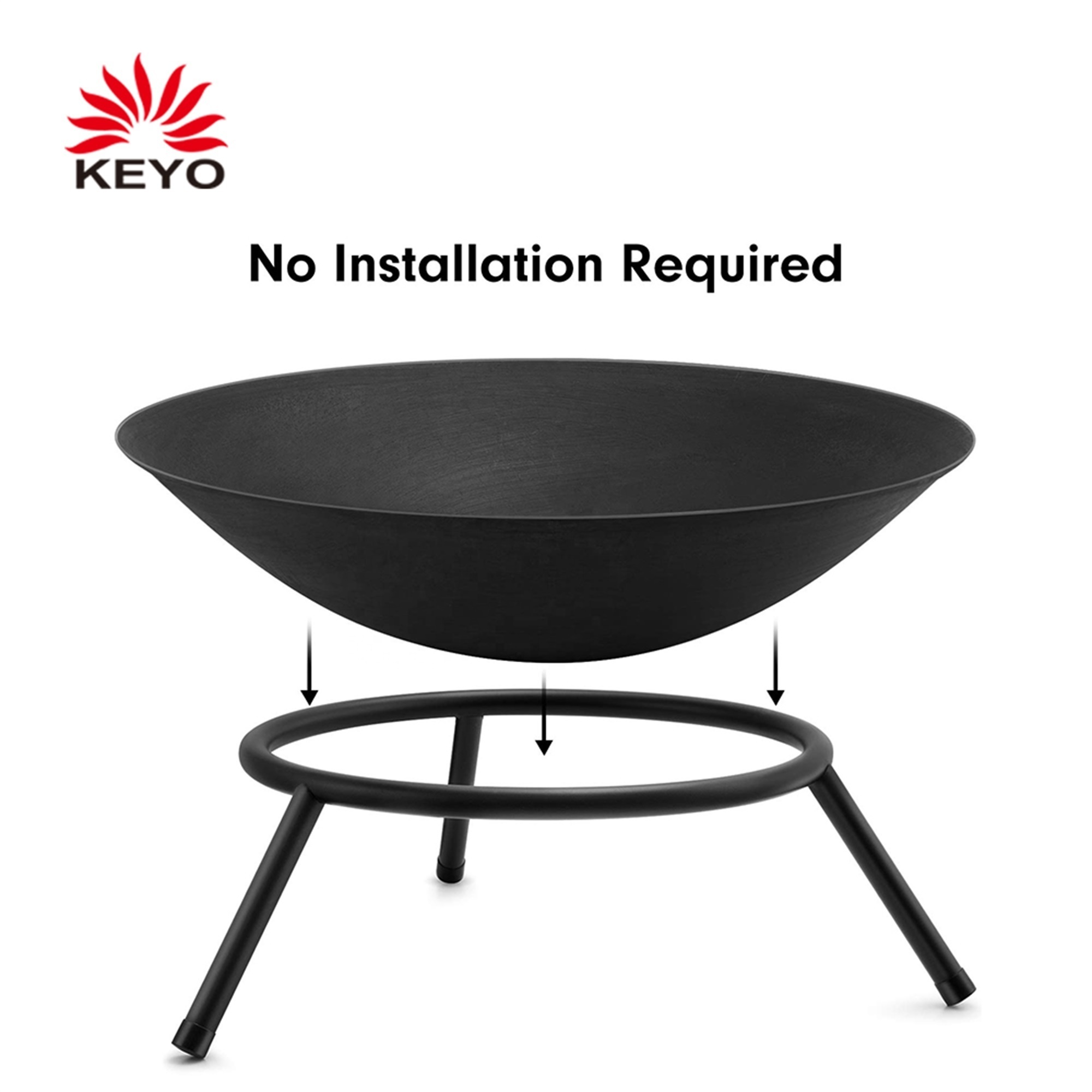 Ooudoor Stylish Design Charcoal Fire Pit With Cover Bbq Firepit