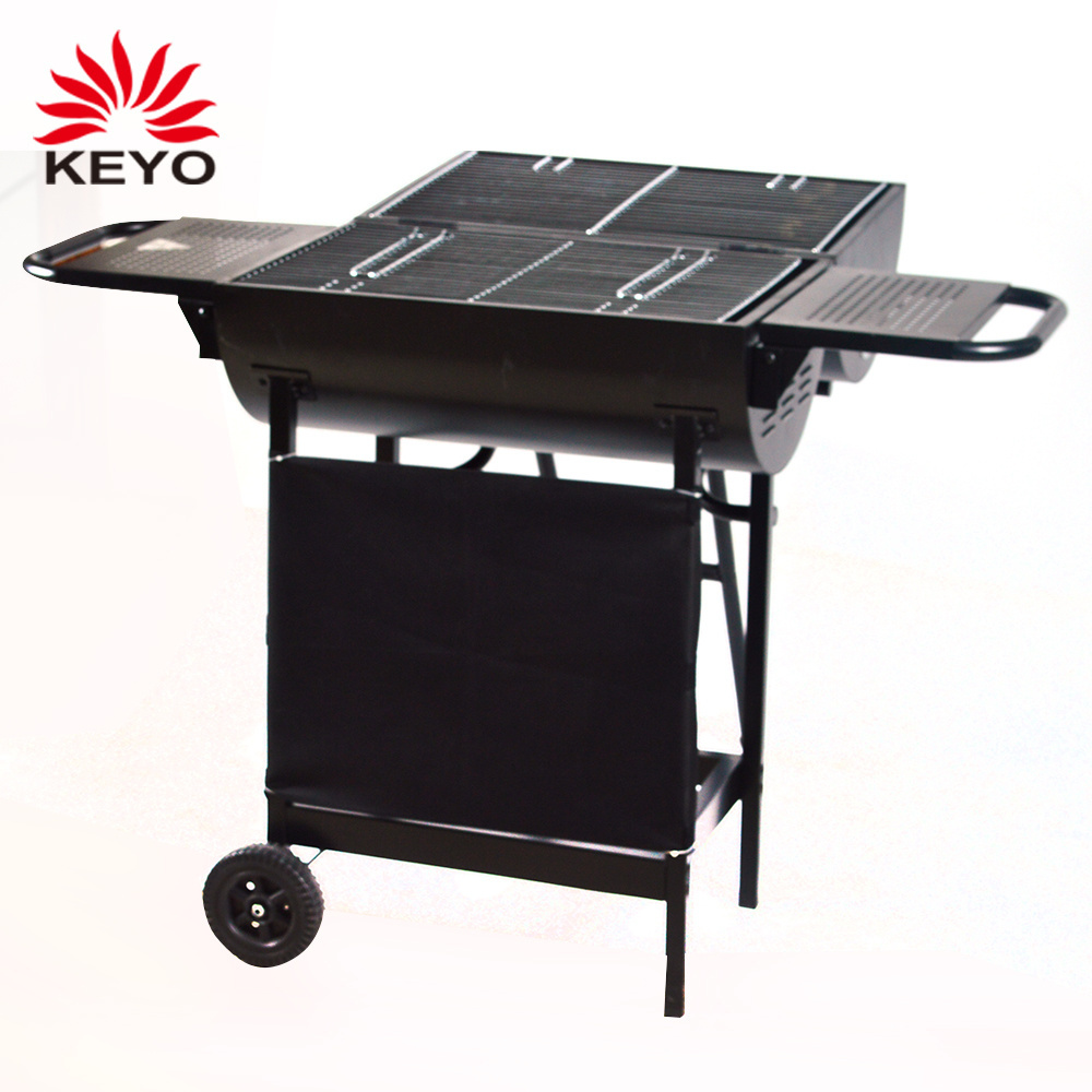 Outdoor Barrel Barbecue Sale Trolley Bbq Folding Cooking Grid Charcoal Grill