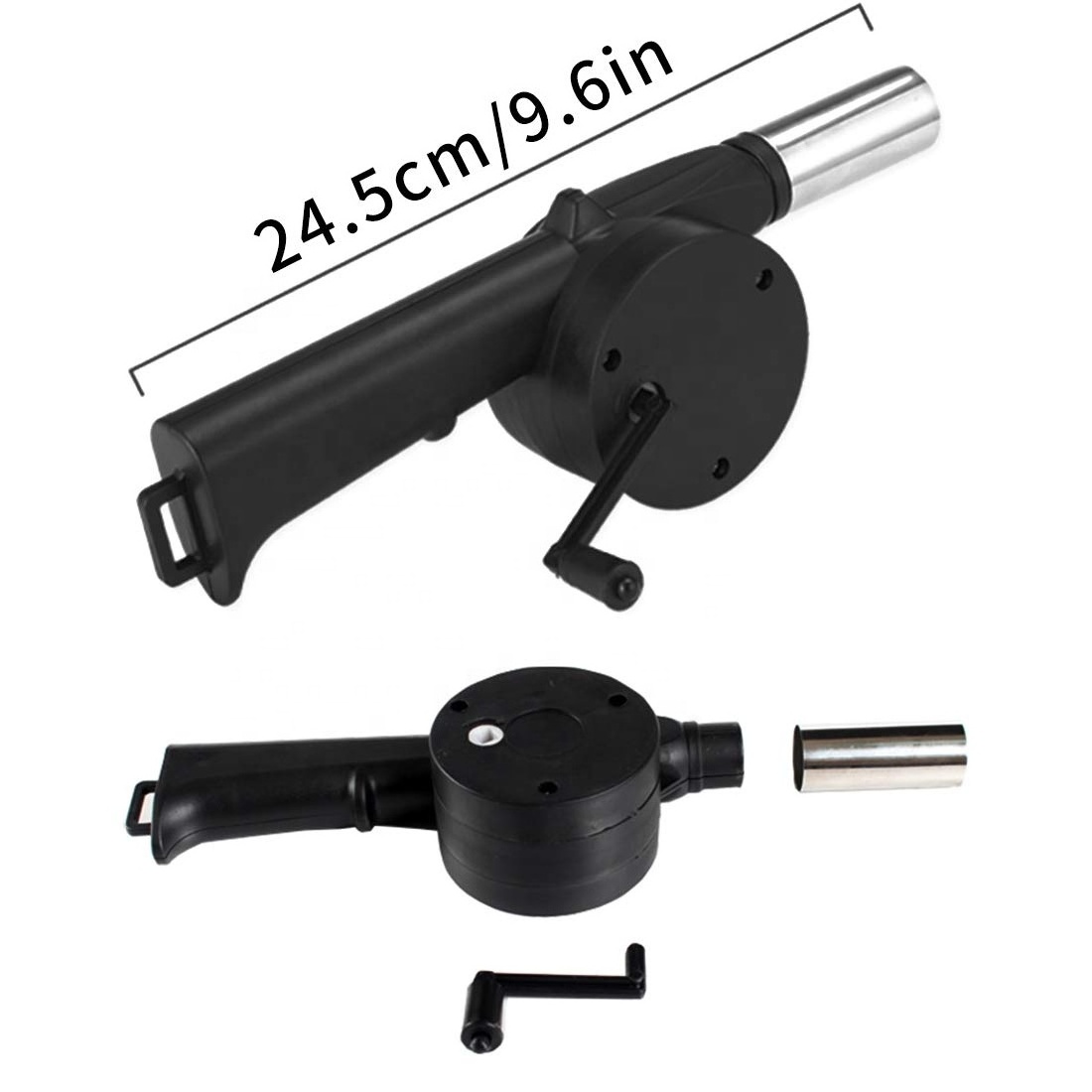 Fast Fire Starter BBQ Accessory Tool Manual Hand Crank Outdoor Portable BBQ Fan Air Blower