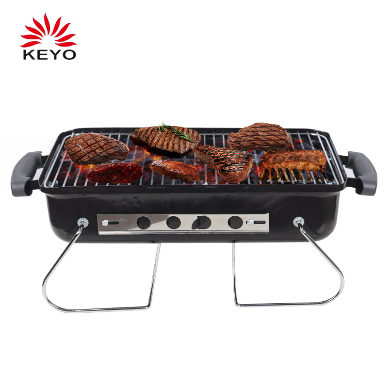 KEYO Wholesale tabletop outdoor balcony Bbq Charbroil Portable Stainless Steel Barbecue Grill