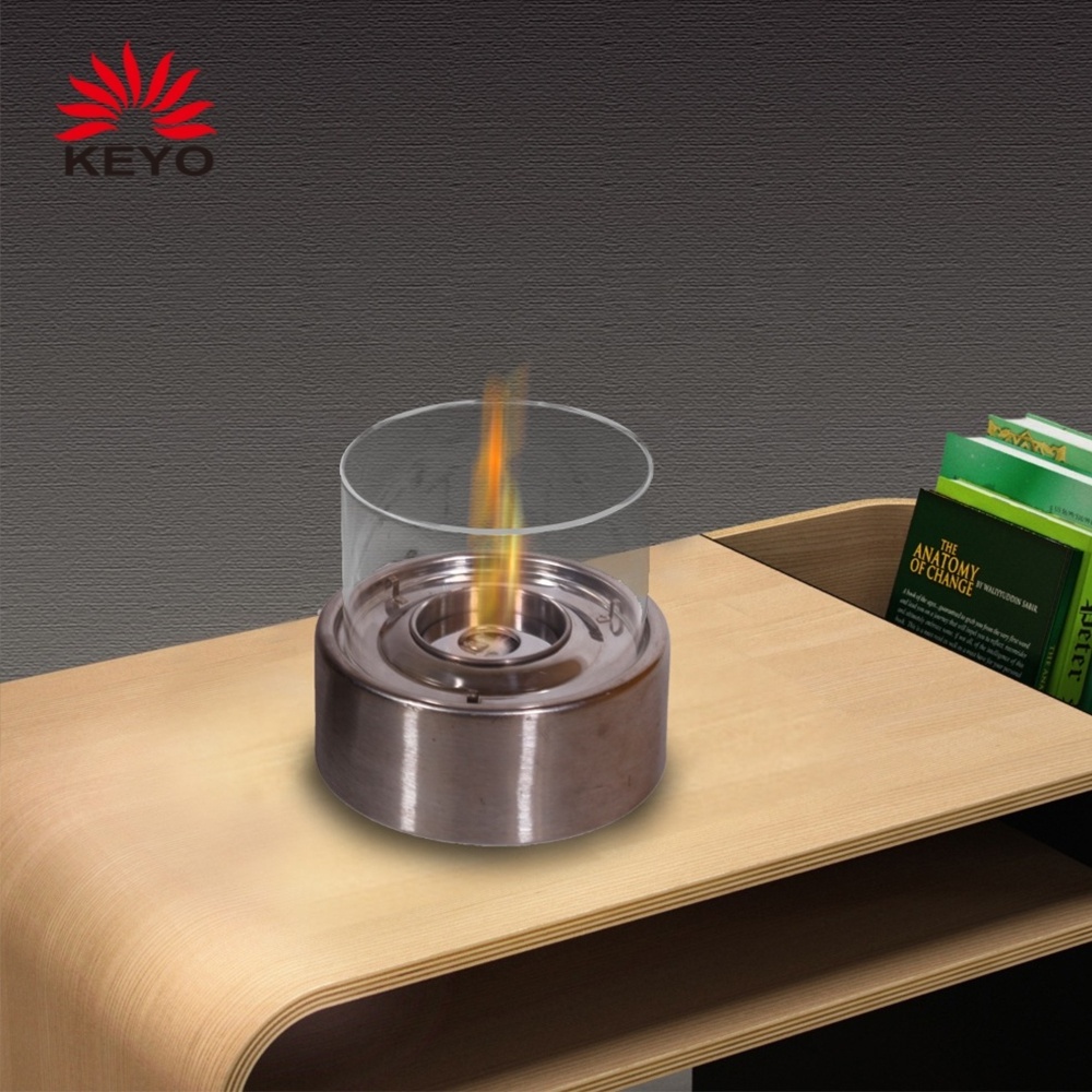 Ventless Tabletop Stainless Steel Portable Bio Ethanol Fireplace