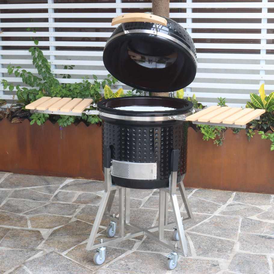 KEYO Kamado Parrilla Outdoor Kitchen Ceramic bbq Grill Joe Diamond Shape Barbecue Grill