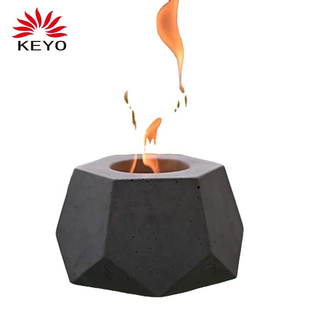 Stylisch indoor ehomexpert tabletop alcohol fire pit concrete mini bowl