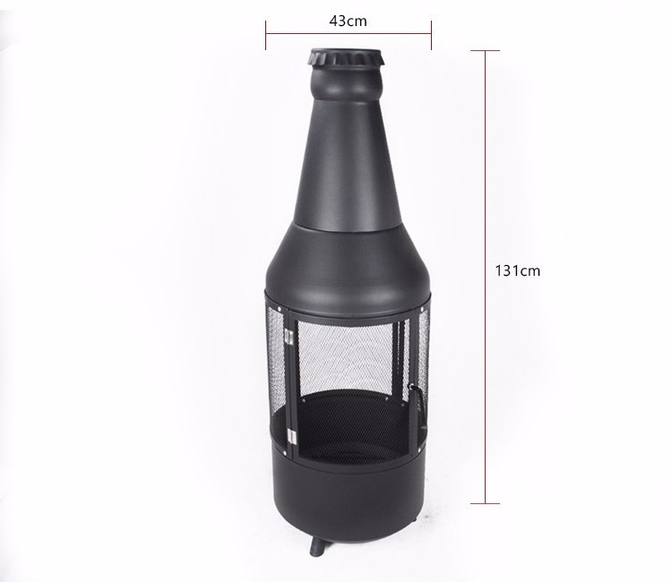 Easily Cleaned Brazil Charcoal Grill Beer Bottle Shaped Fire Pit