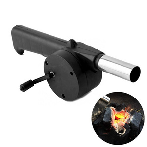 Fast Fire Starter BBQ Accessory Tool Manual Hand Crank Outdoor Portable BBQ Fan Air Blower