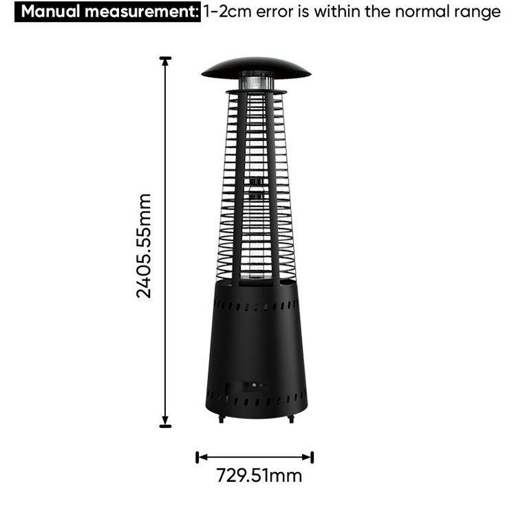 KEYO Manufacturer 14Kwh  Electric Fan Operated Black German Stove Eco Wood Burning Patio Smokeless Outdoor Pellet Heater